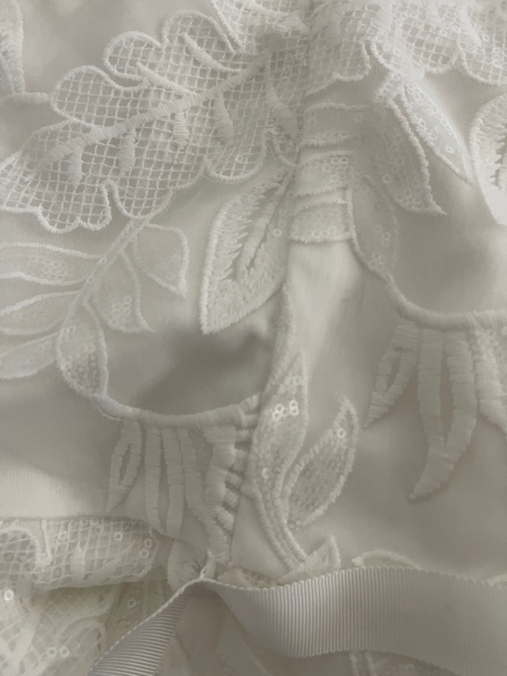 White Lace Bridal Maxi Dress Size 14 Halter Embroidered Wedding Reception Gown - Picture 5 of 8